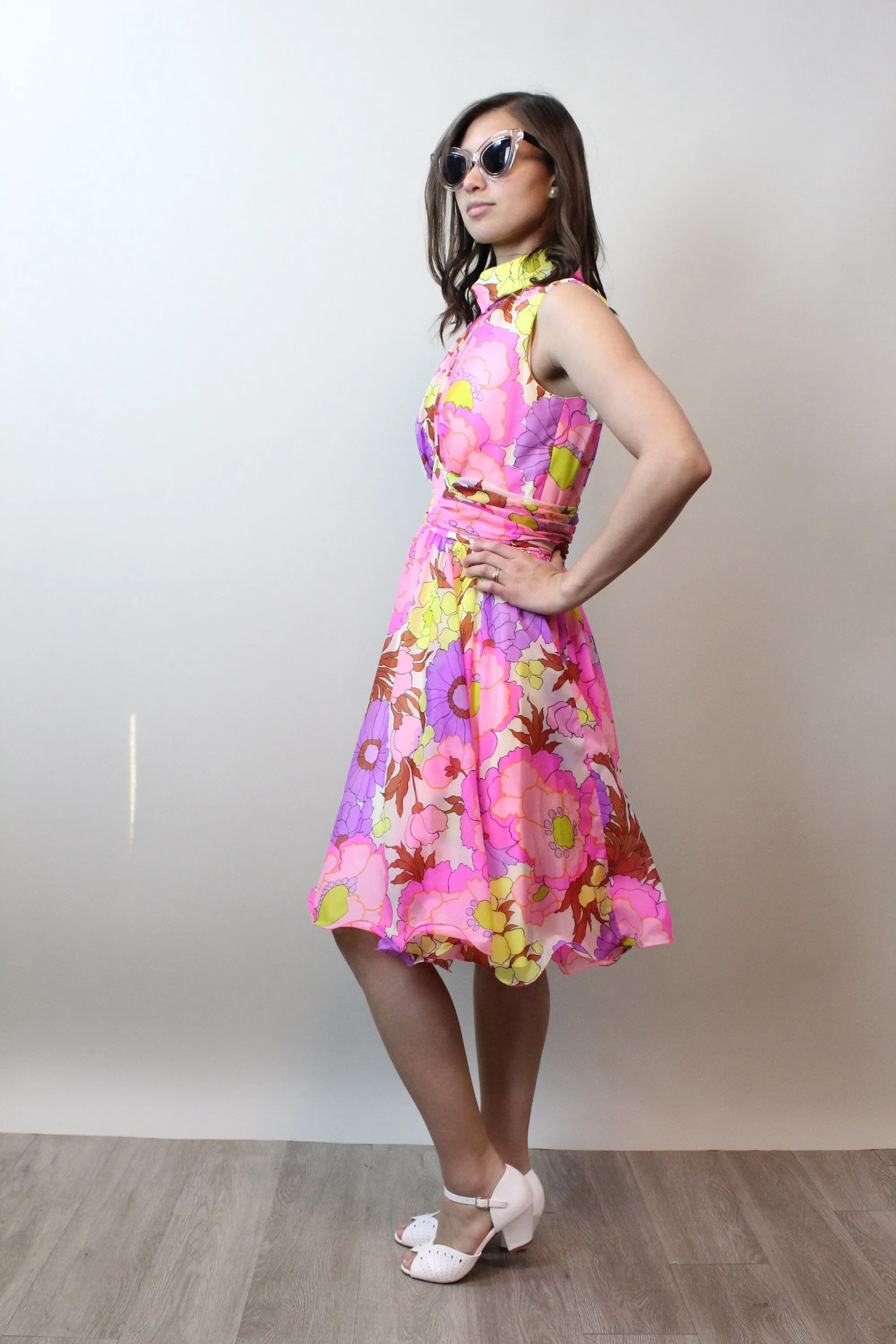 1960s COCO california chiffon dress xs | new spring