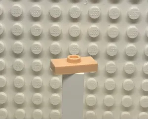 1x2 Jumper without Groove, Lego® Part Number 3794a Light Nougat