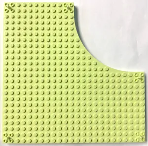 24x24 Brick Modified Plate without 12x12 Quarter Circle with Peg at Each Corner, Part# 47115