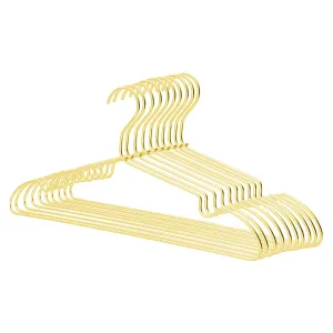 5 Pack Heavy Duty Aluminum Alloy Coat Hangers-Gold