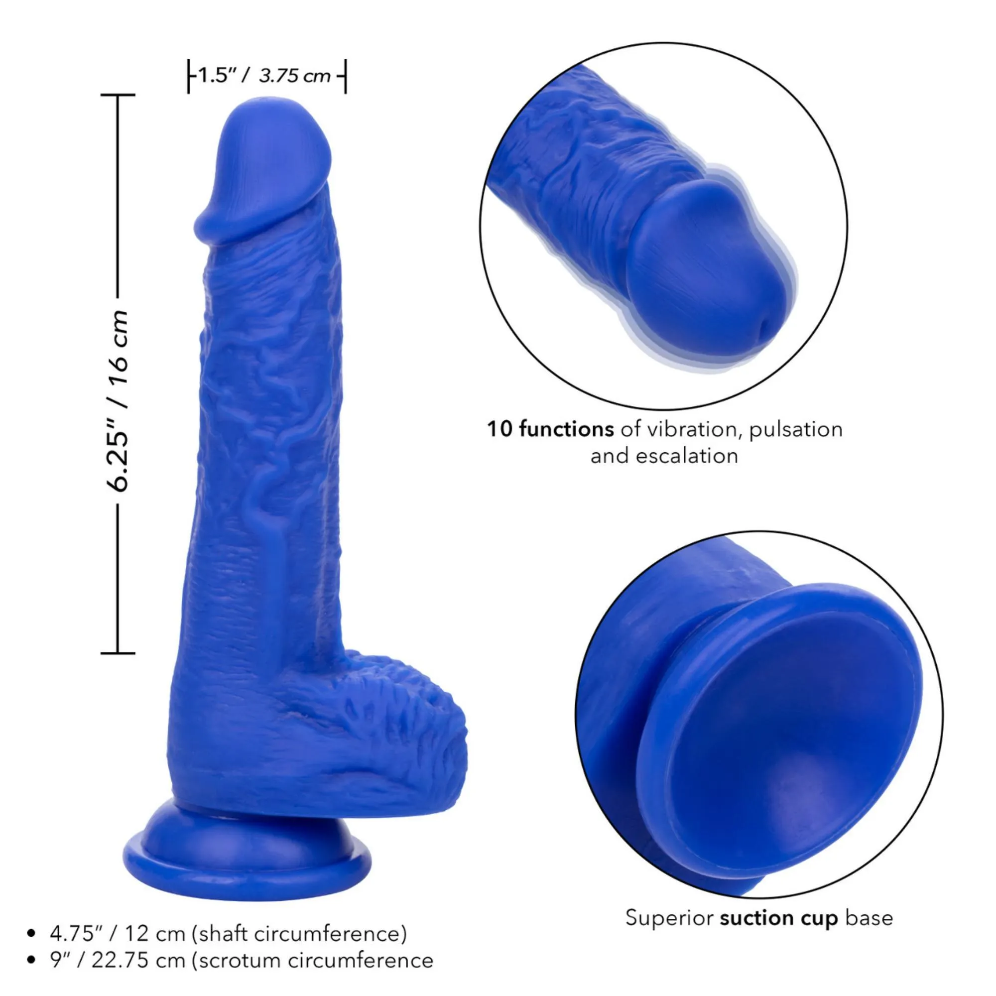 Admiral Vibrating Sailor Rechargeable Silicone Dildo 7in