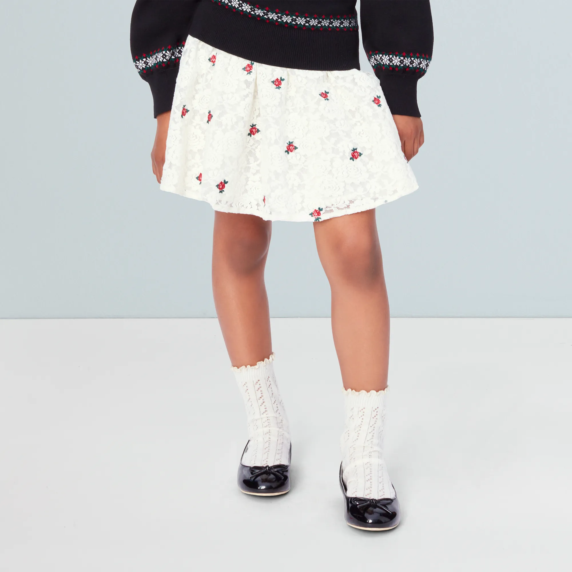 American Girl® x Janie and Jack Rose Fair Isle Sweater & Skirt Outfit for Girls