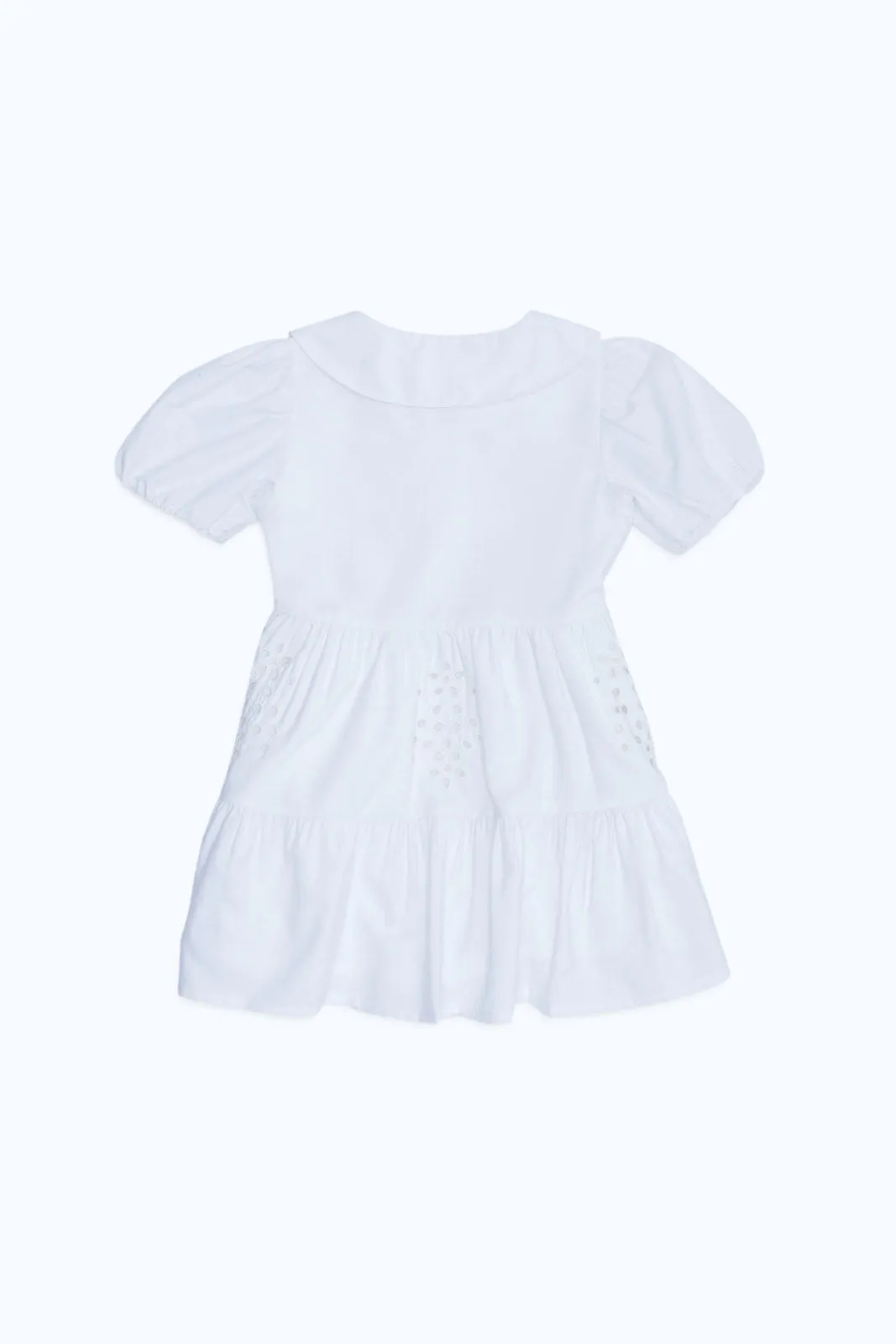 Baby Girls White Schiffli Tiered Dress