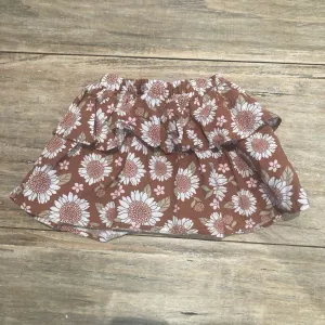 Carters Brown Sunflower Linen and Cotton Skirt 4T