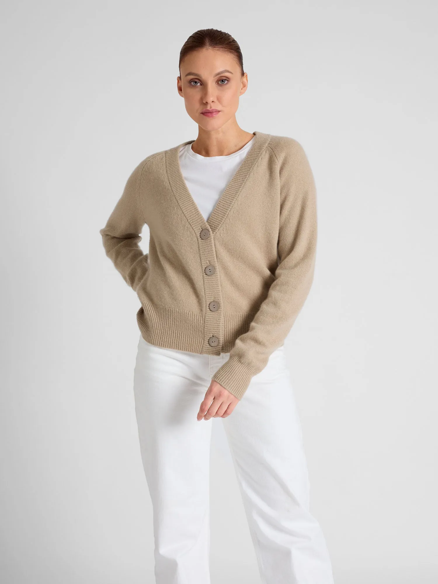 Cashmere cardigan "Eir" - sand