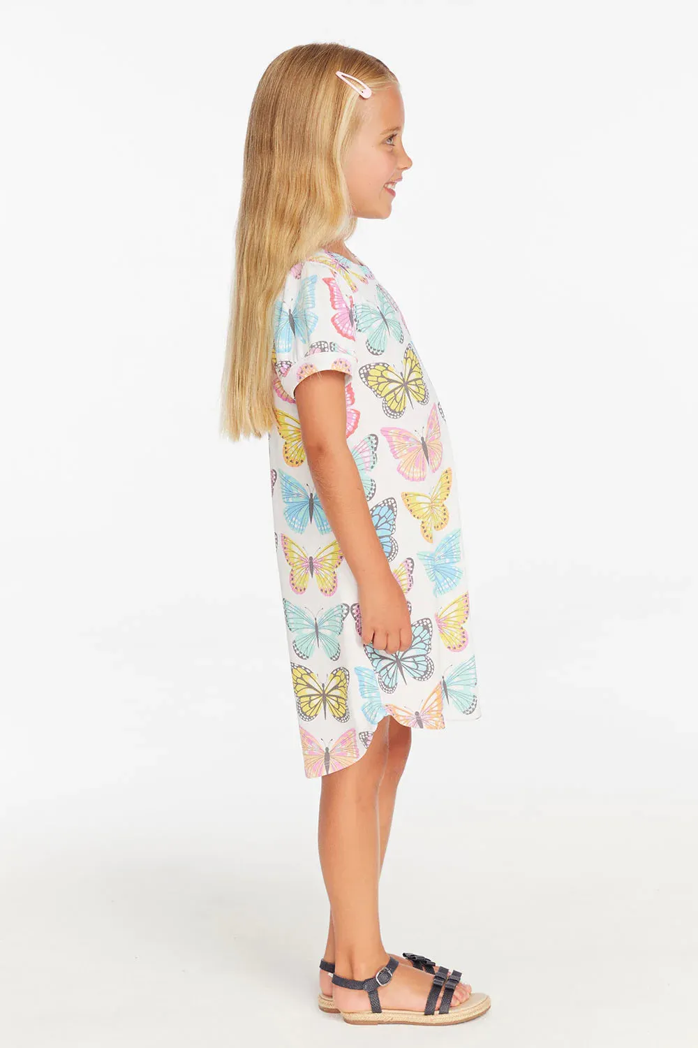 CHA She's a Butterfly Puff Sleeve Dress