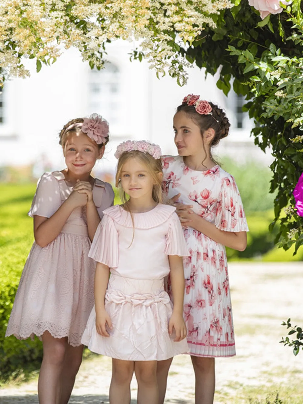 Chiffon White and Pink Skirt