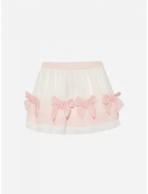 Chiffon White and Pink Skirt