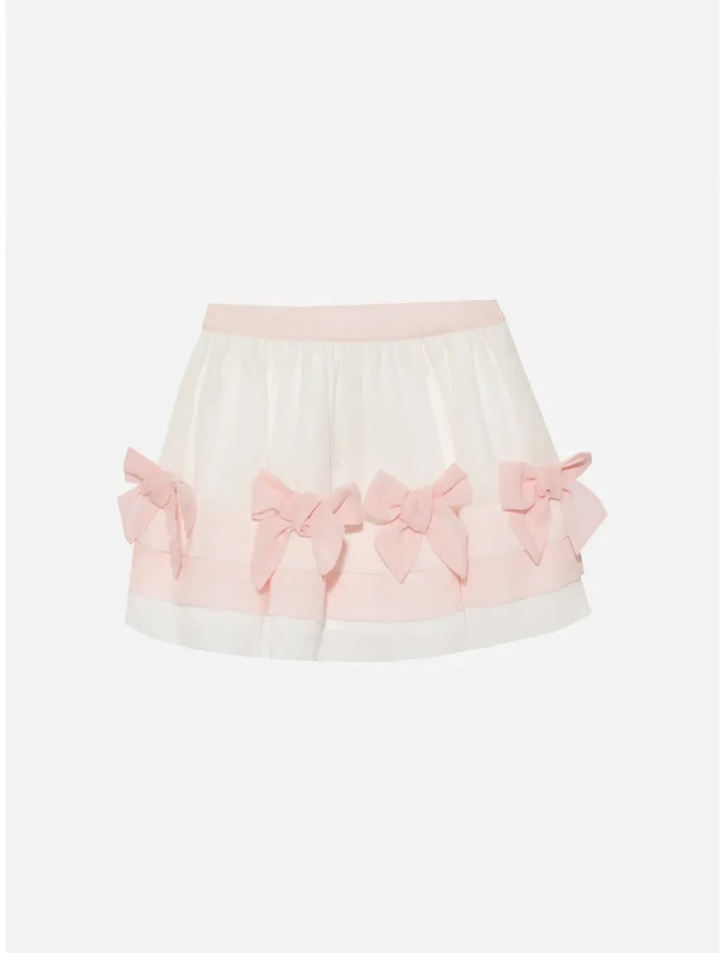 Chiffon White and Pink Skirt