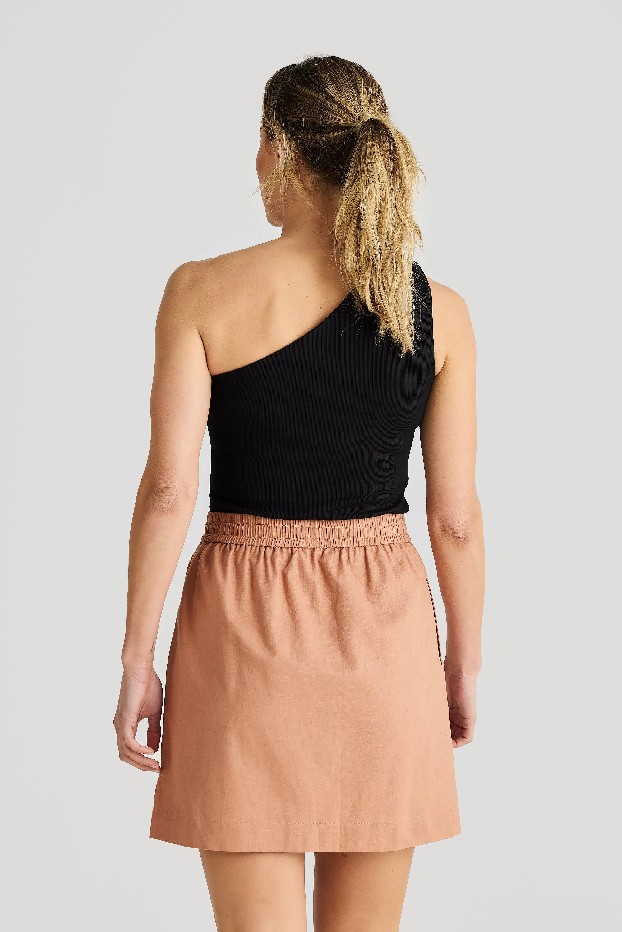 Core Drawstring Mini Skirt - Cedar