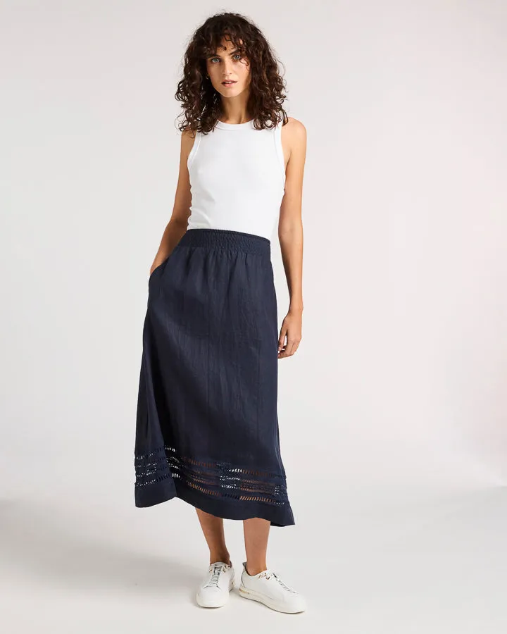 Daisy Skirt in Navy YT25S9556 by Yarra Trail