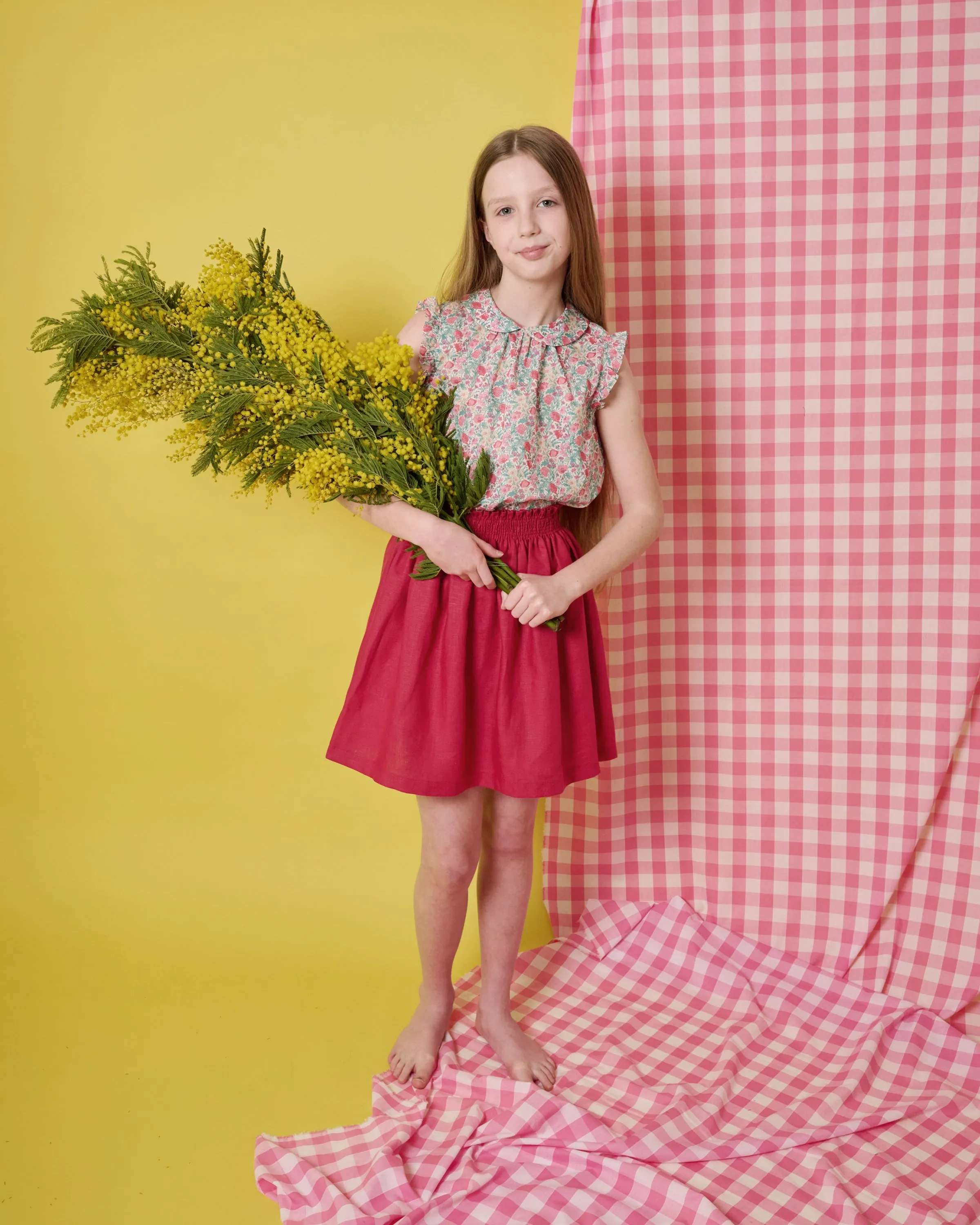 Emi Skirt - Beige Linen