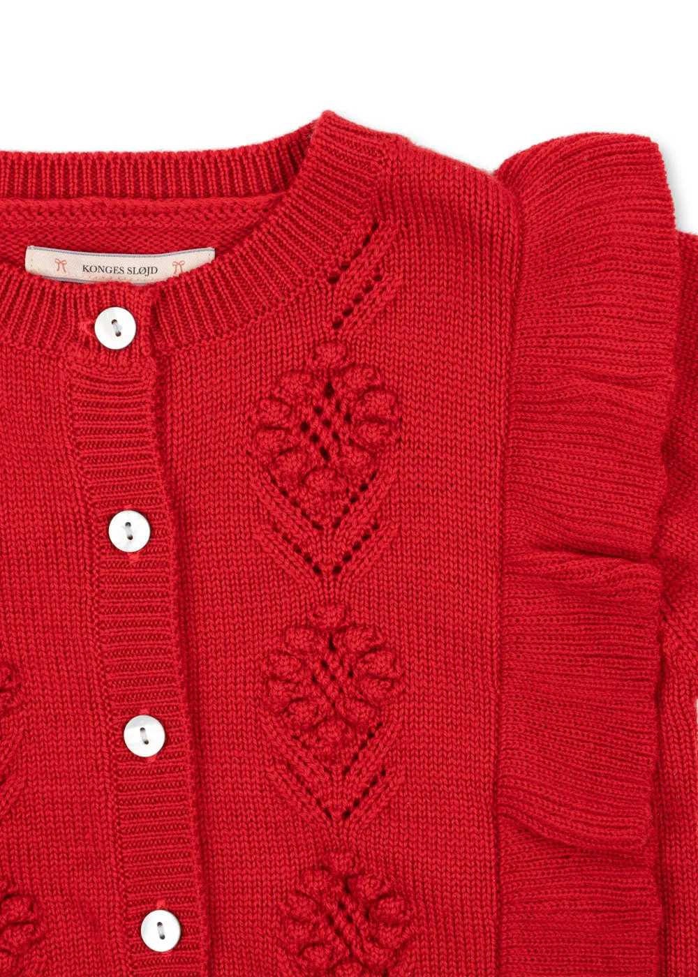 Fiol Frill Cardigan - Barbados Cherry