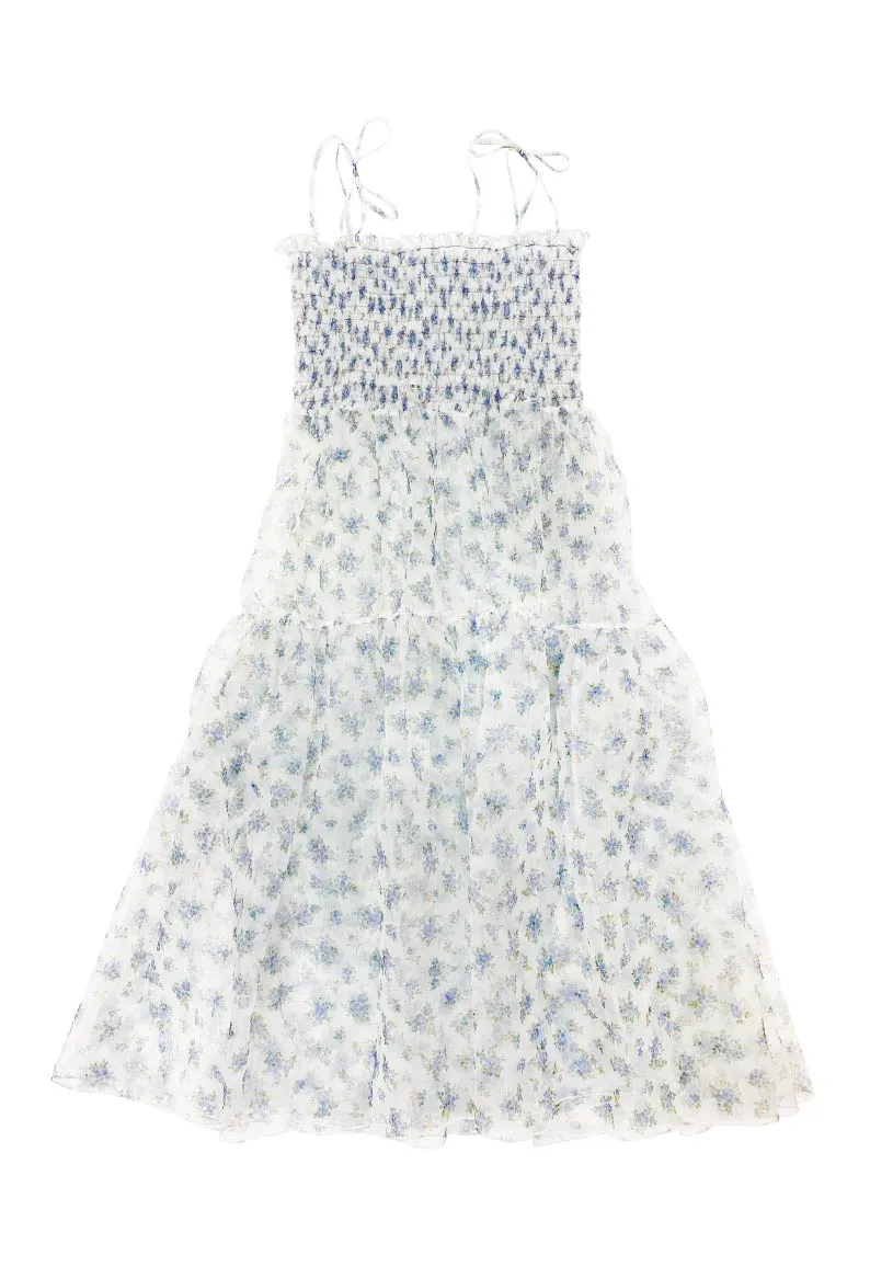 flower see-through cami dress