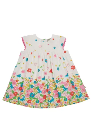 Frugi Elowen Dress Soft White Flowers