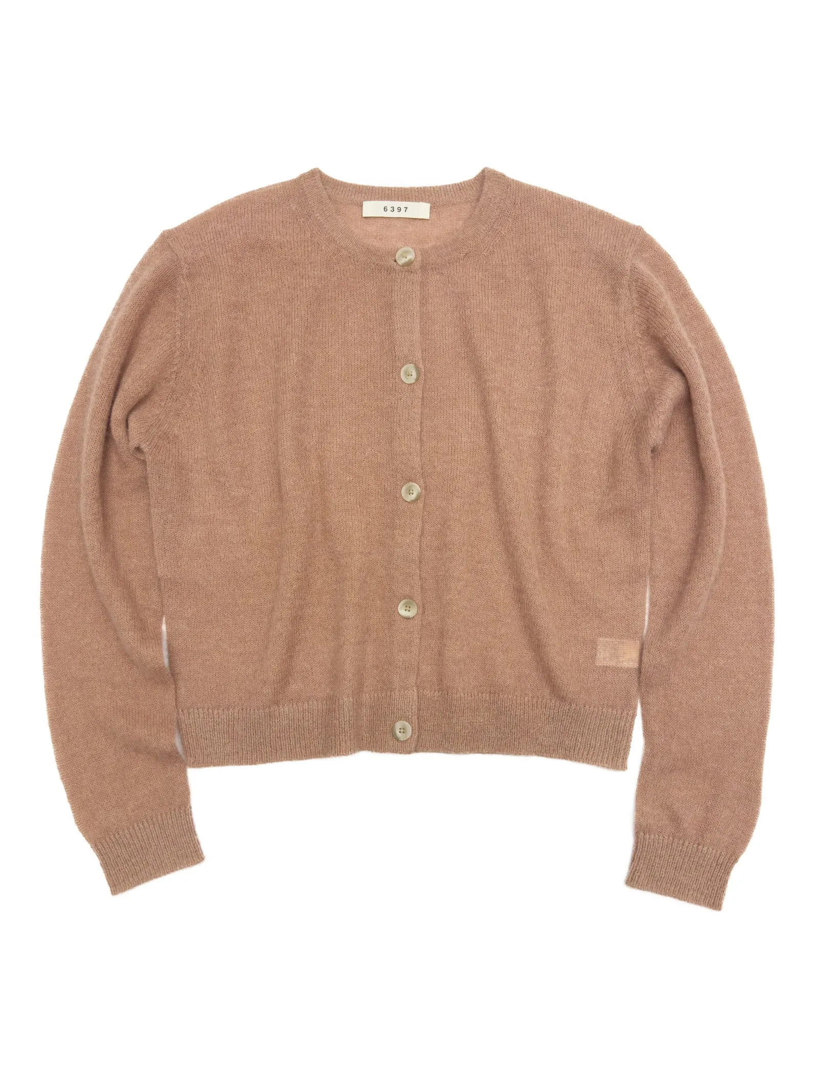 Gauzy Crew Cardigan in Hay