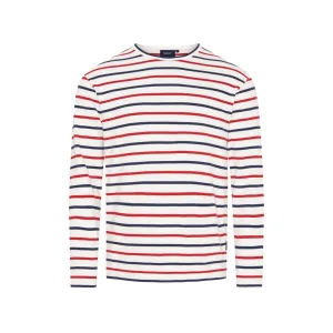 Grenaa Striped Long Sleeve Tee - Pearl/SR Navy/Red