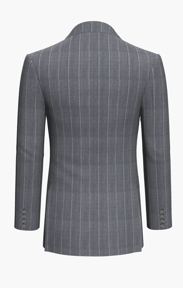 Grey Pinstripe Super 110'S/ Style No WL2335087