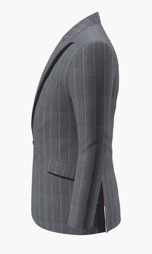 Grey Pinstripe Super 110'S/ Style No WL2335087