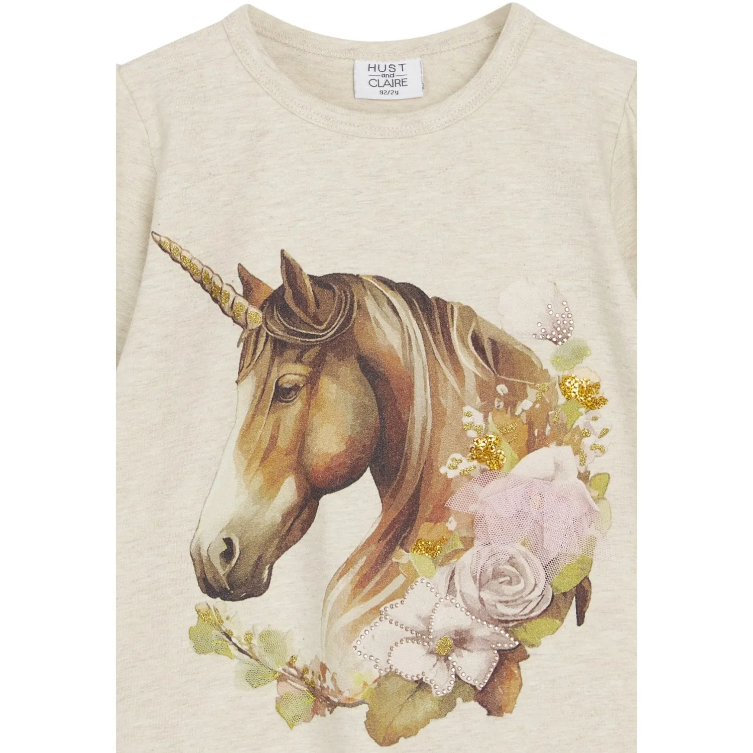 Hust & Claire Wheat Melange Mini Anie T-shirt