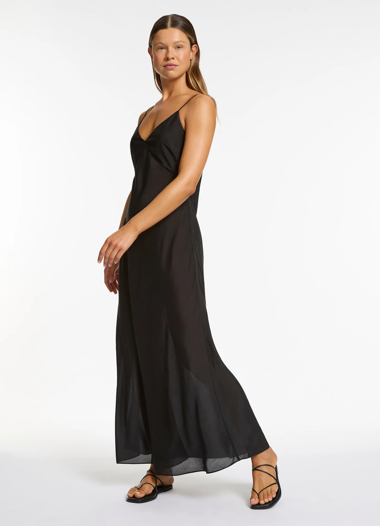 Jetset Slip Maxi Dress - Black