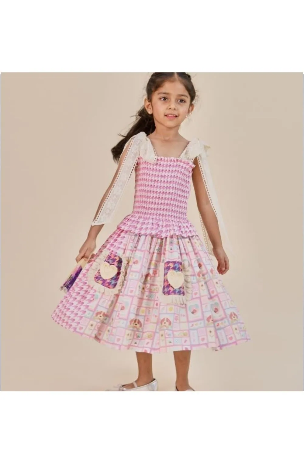 Lavender Cotton Digital Printed The Bella Dress