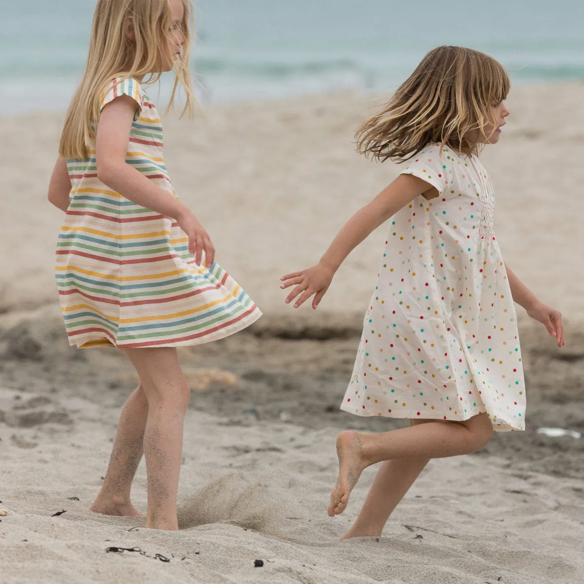 LGR Rainbow Spots Smocked Dress