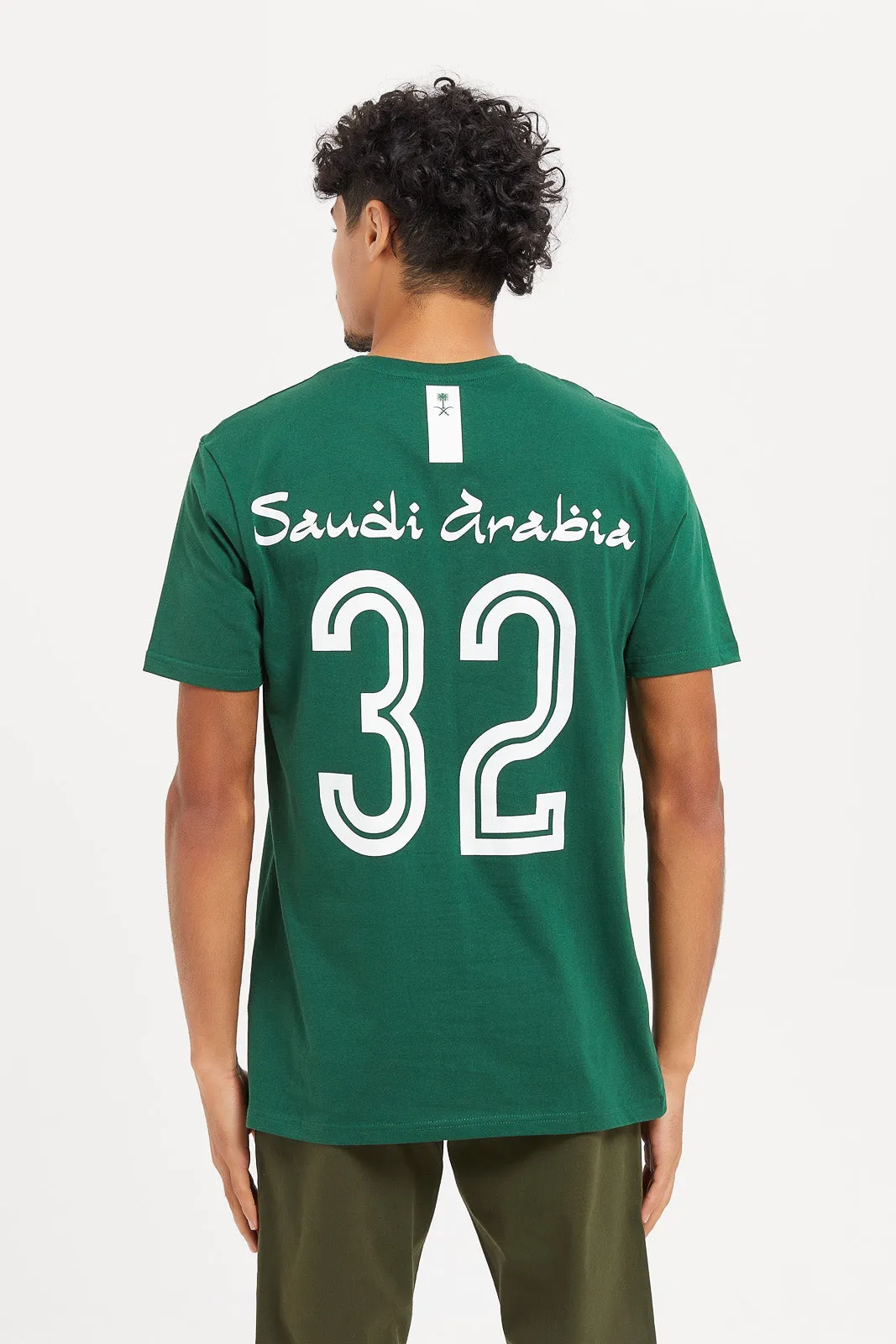 Men Green Saudi Arabia National Day T-Shirt