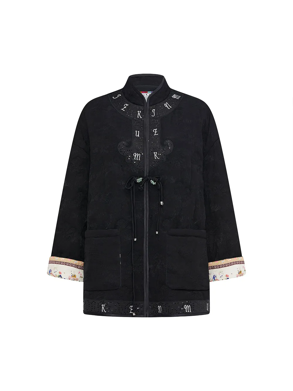 MUKZIN Linglong "Black Jade" Modified Tang Suit Cotton Jacket