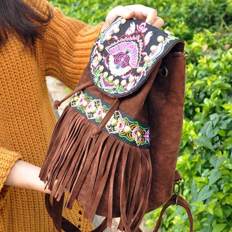 National Style Embroidered Personality Shoulder Bag