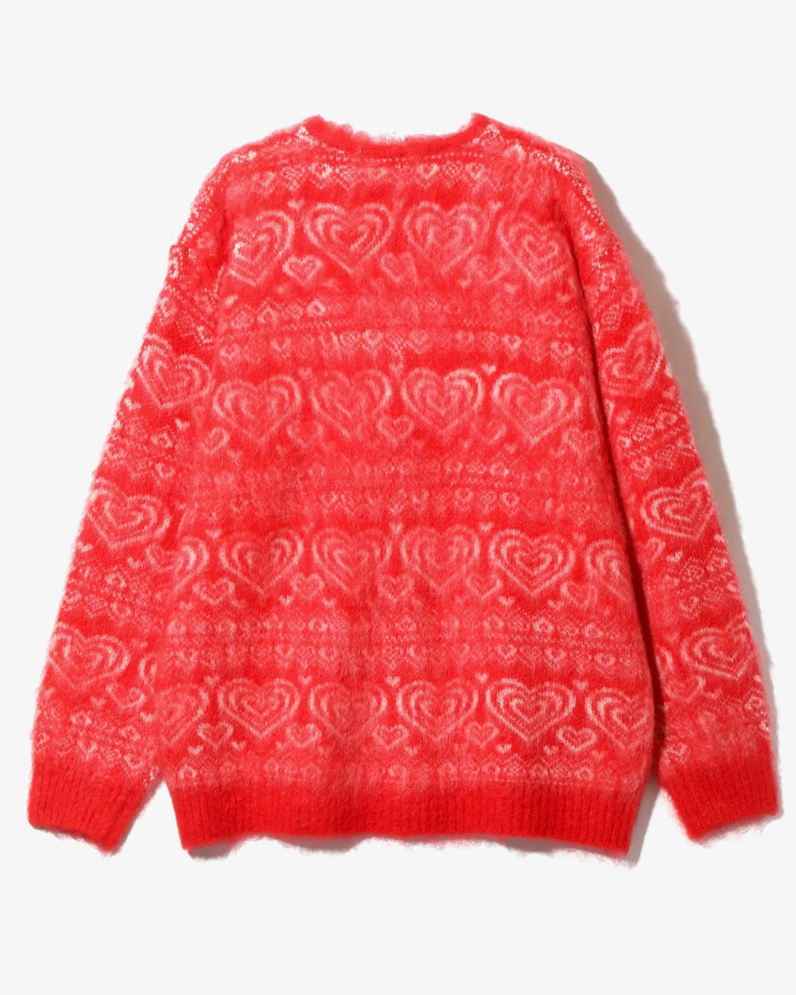 Needles Mohair Cardigan Heart Red