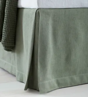 Olive Green Twill Cotton Linen Valance