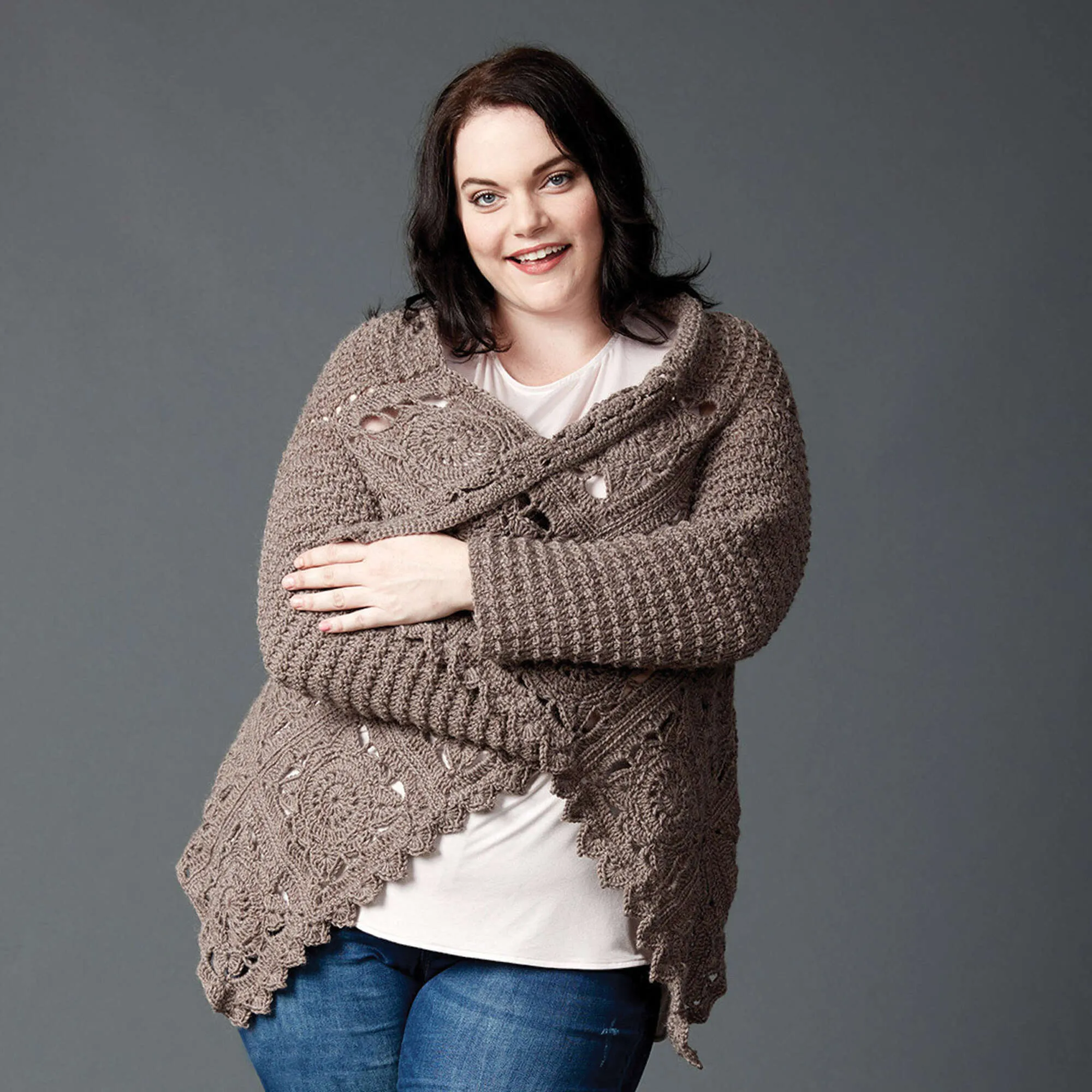 Patons Crochet Textured Granny Cardigan