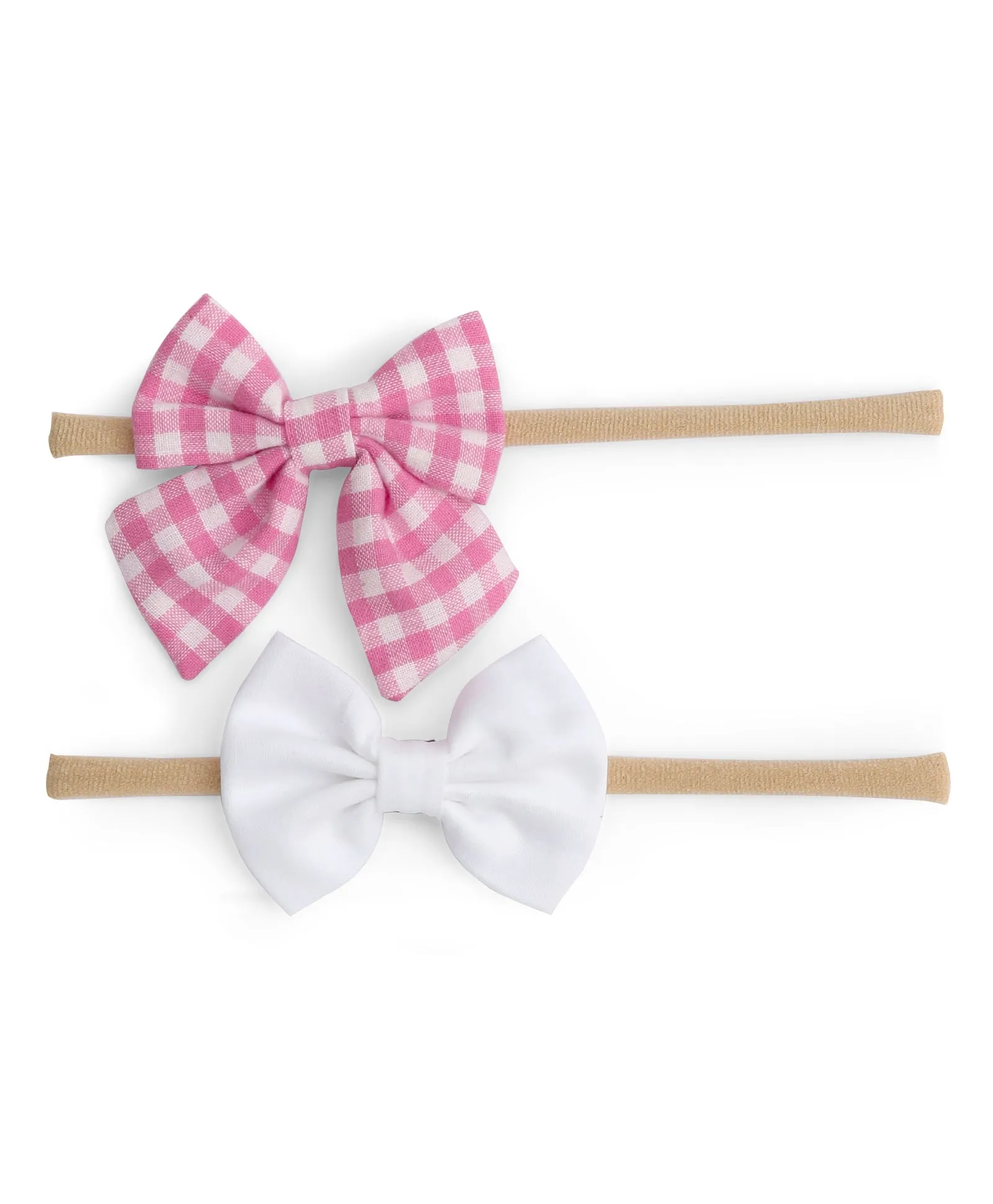 Petite Headband Set - Pink & White