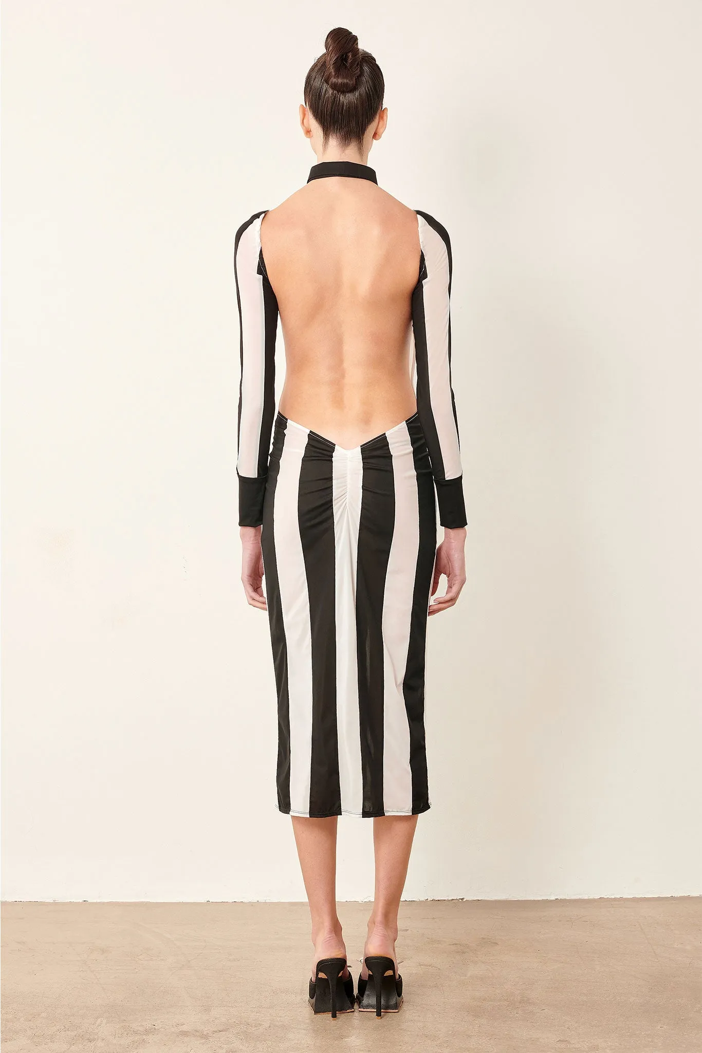 Ref Dress Black/White Stripe