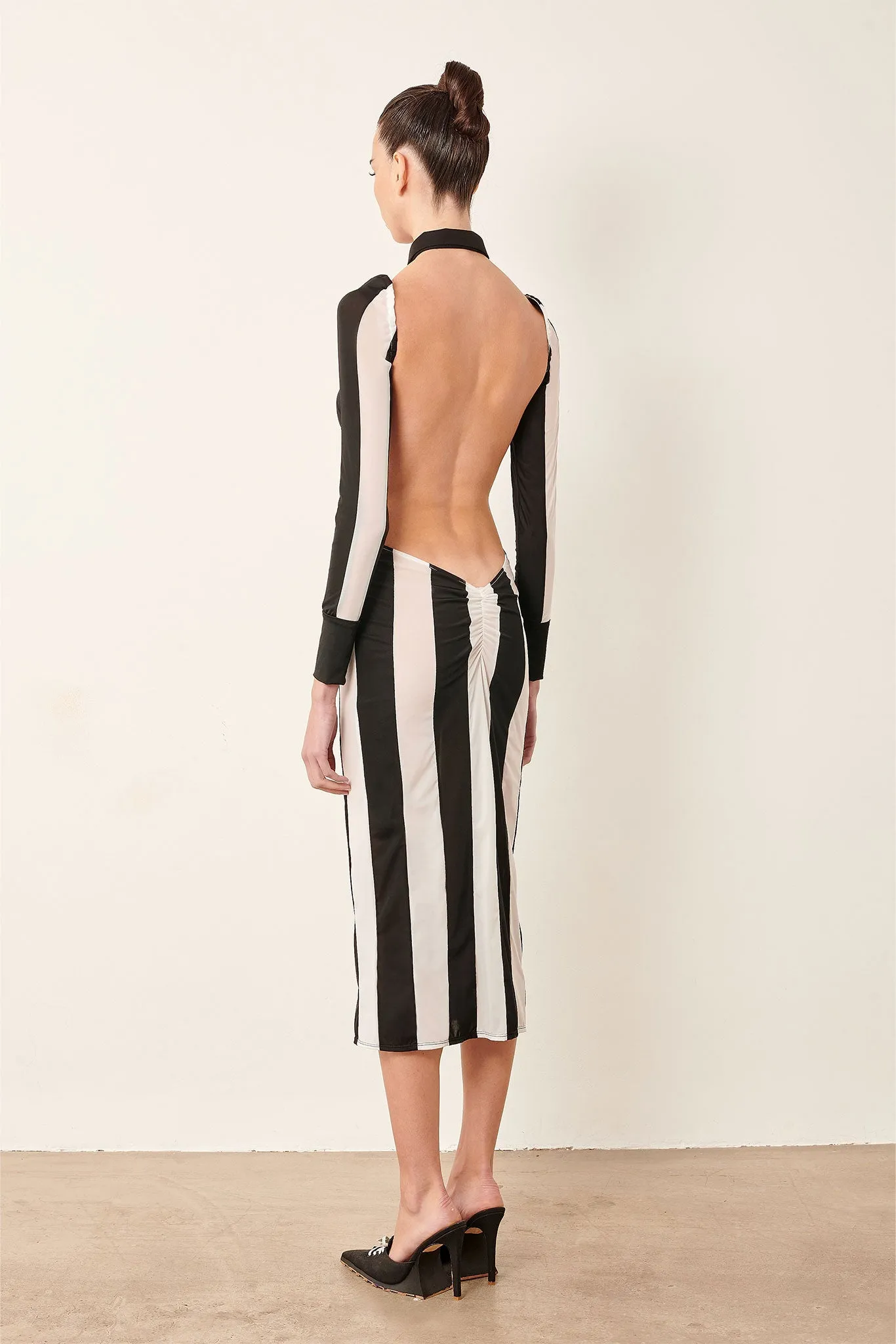 Ref Dress Black/White Stripe