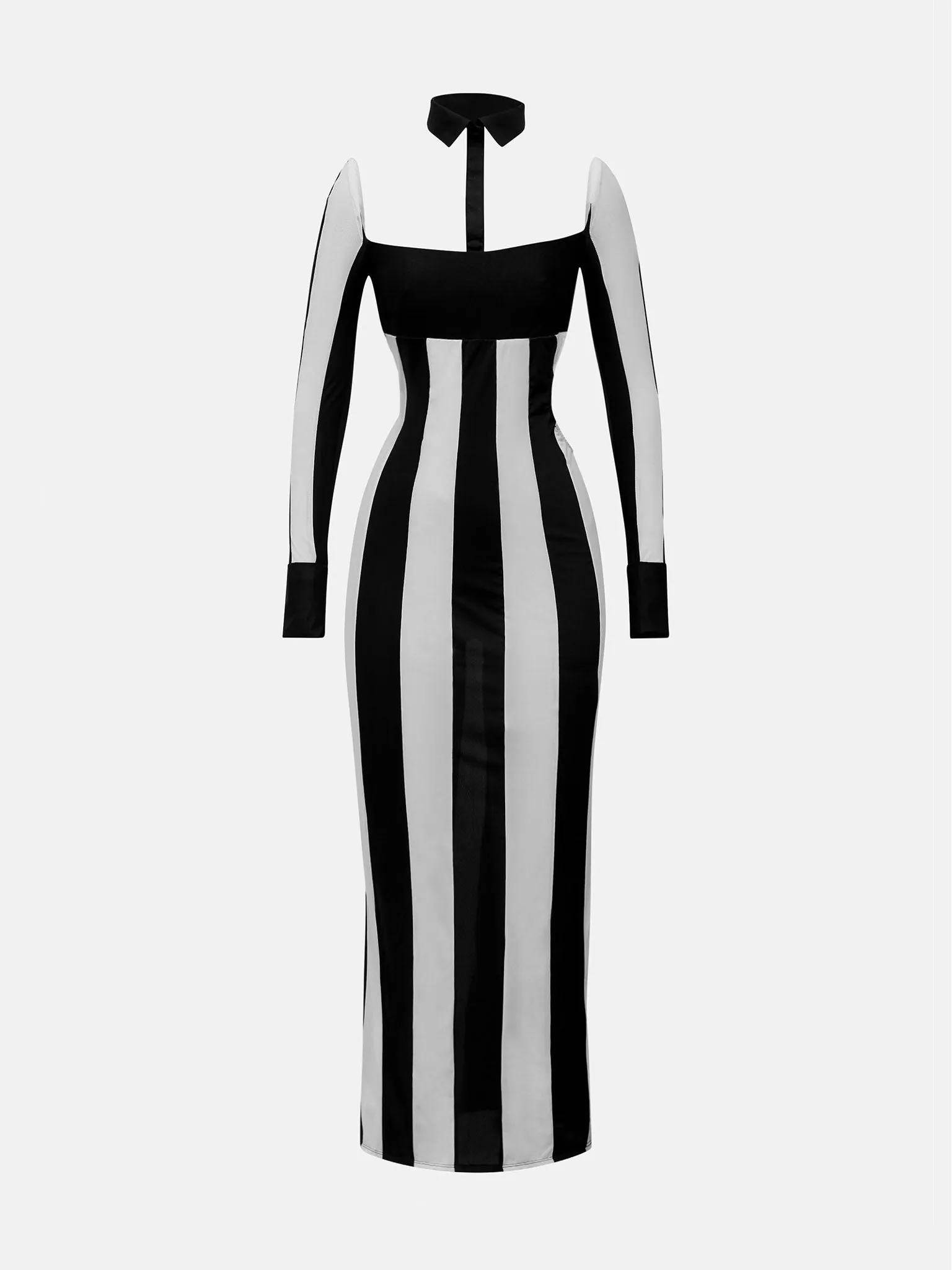 Ref Dress Black/White Stripe