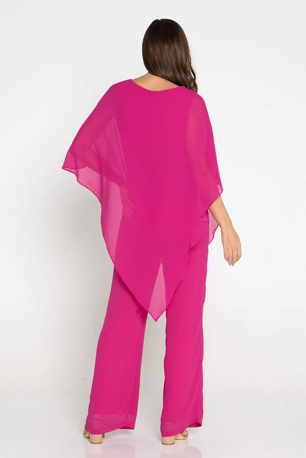 Rendezvous Chiffon Pants - Hot Pink