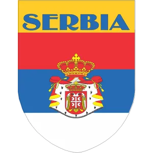 Serbia Flag Shield Style