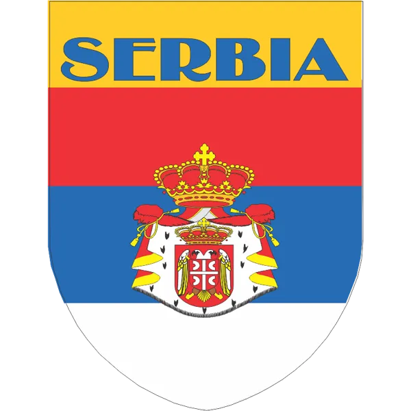 Serbia Flag Shield Style