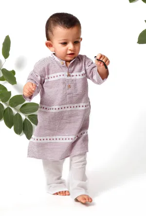 Set of 2 - Hoshimin Purple Kurta Pyjama Set