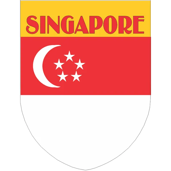 Singapore Flag Shield Style