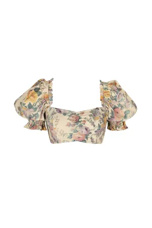 The Blonde Floral Babydoll Bikini Top