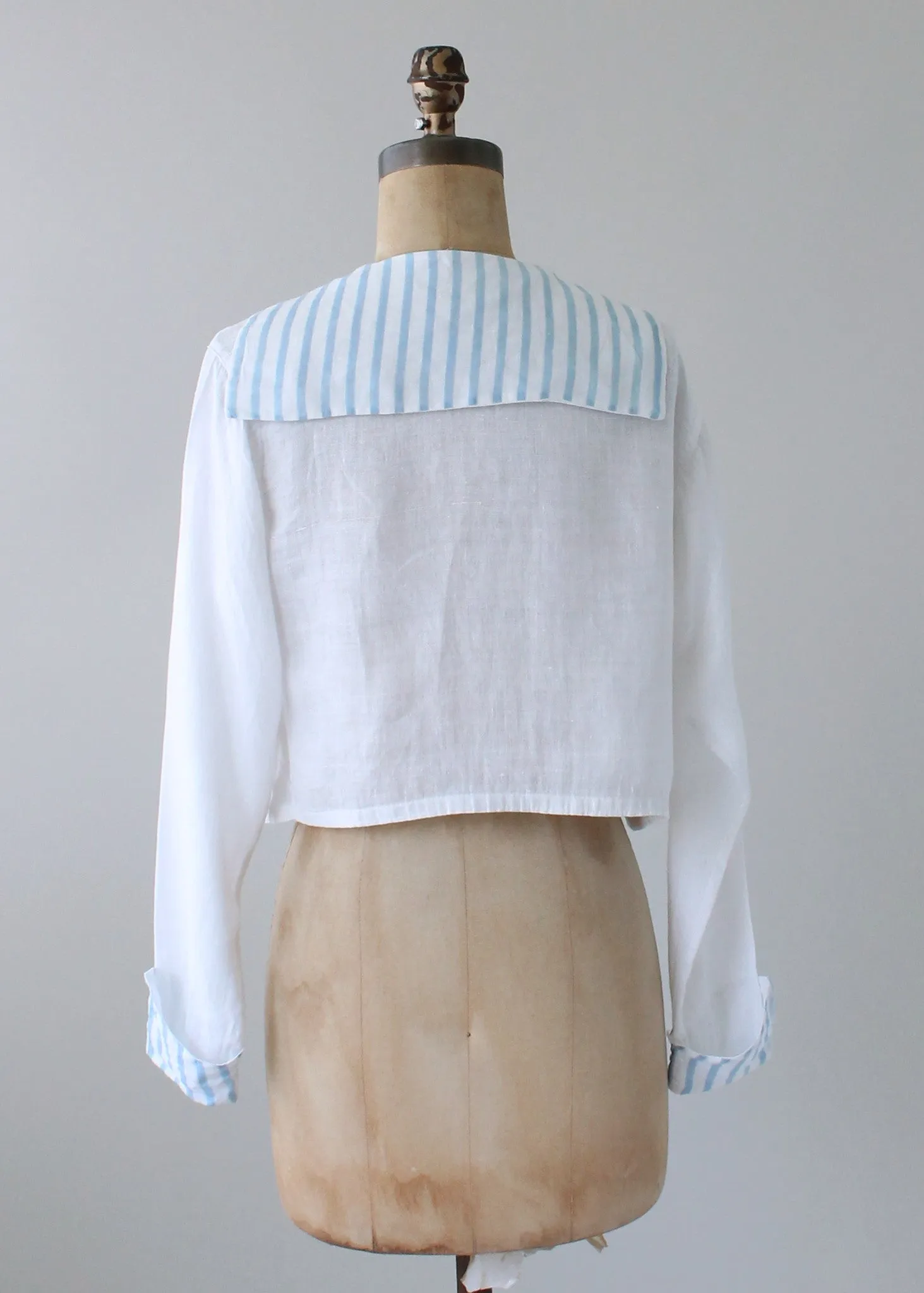 Vintage Edwardian Striped Sailor Blouse