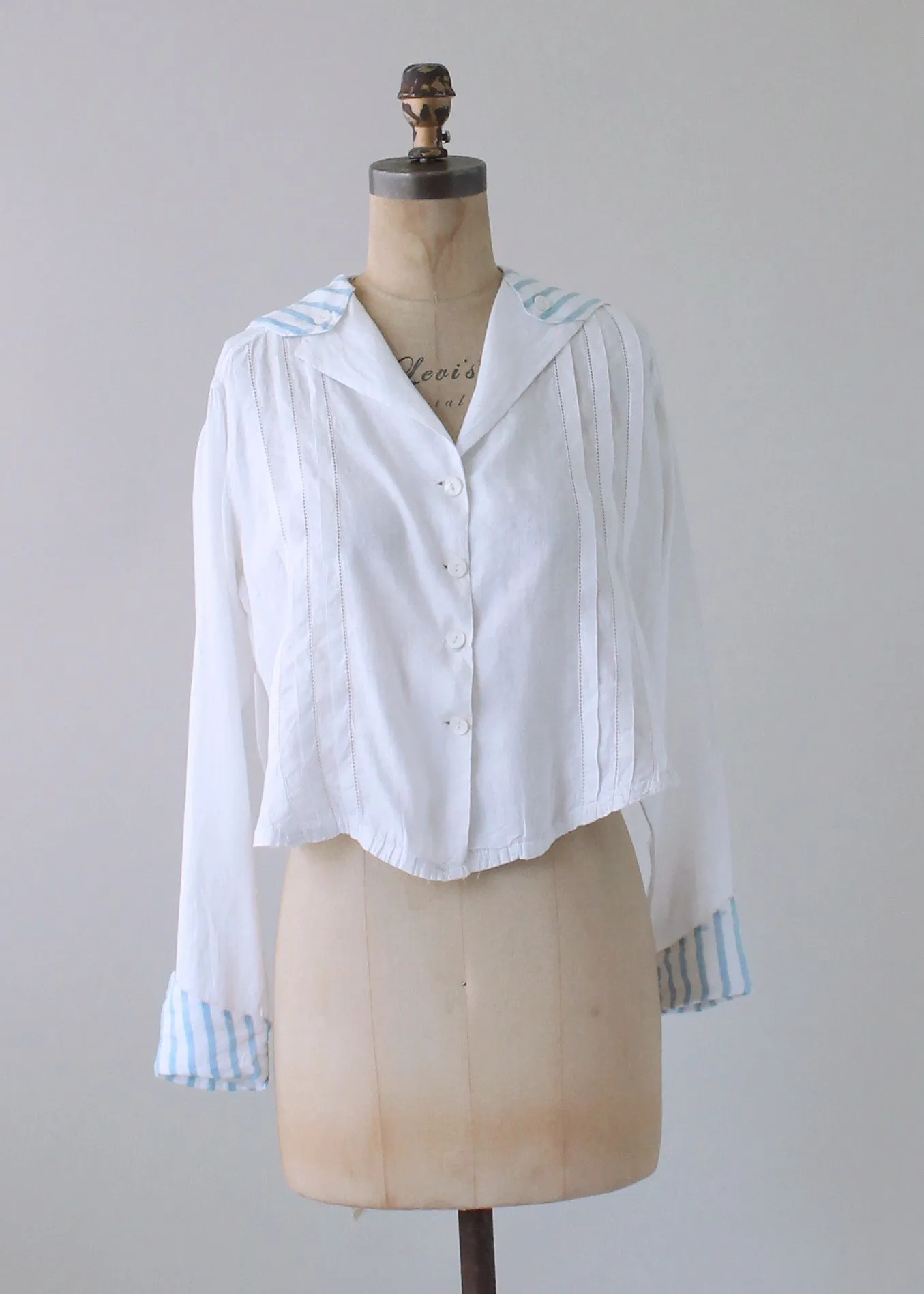 Vintage Edwardian Striped Sailor Blouse