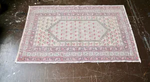 Vintage Faded Anatolian Rug 4.5ftx7.3ft