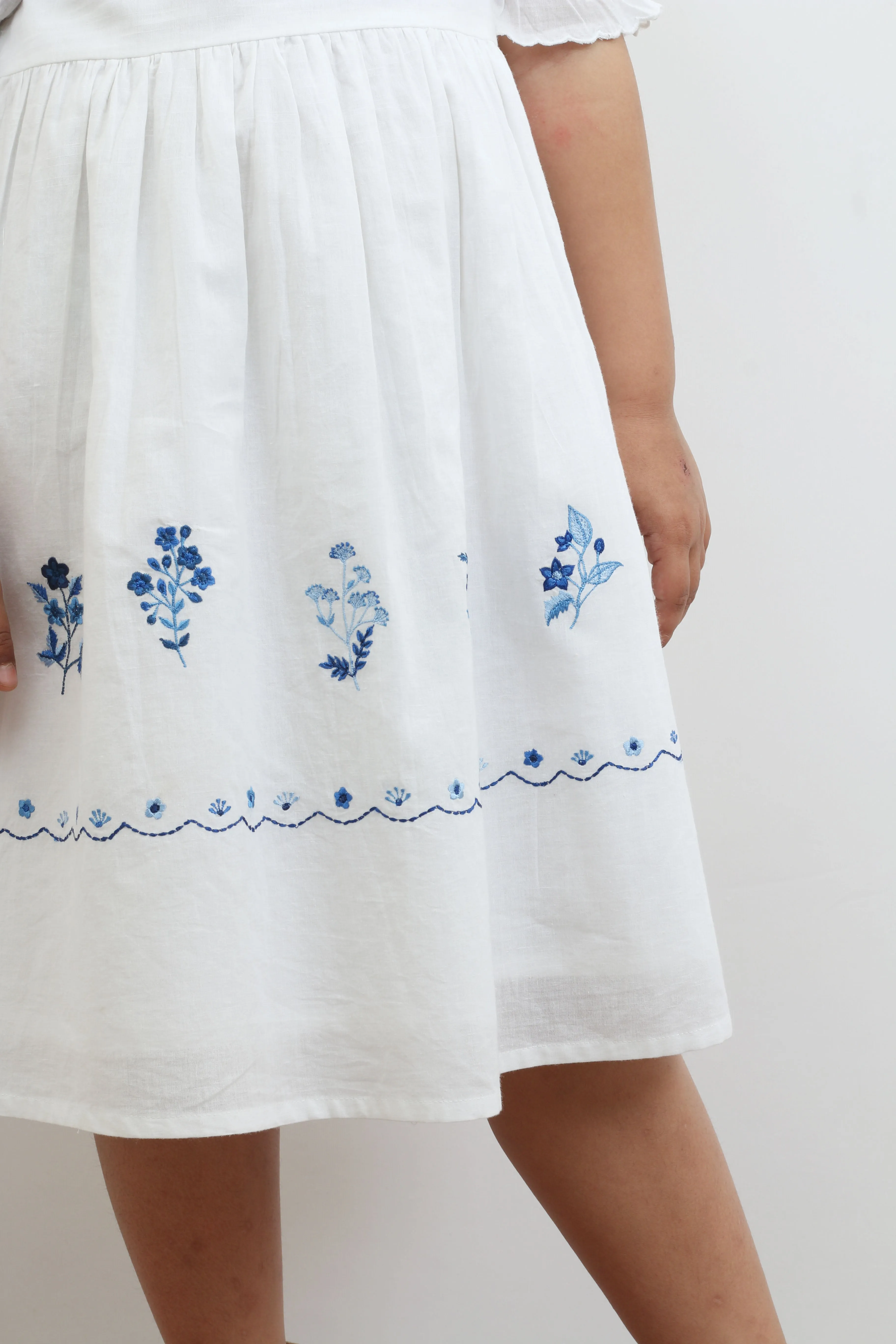 White Embroidery Dress