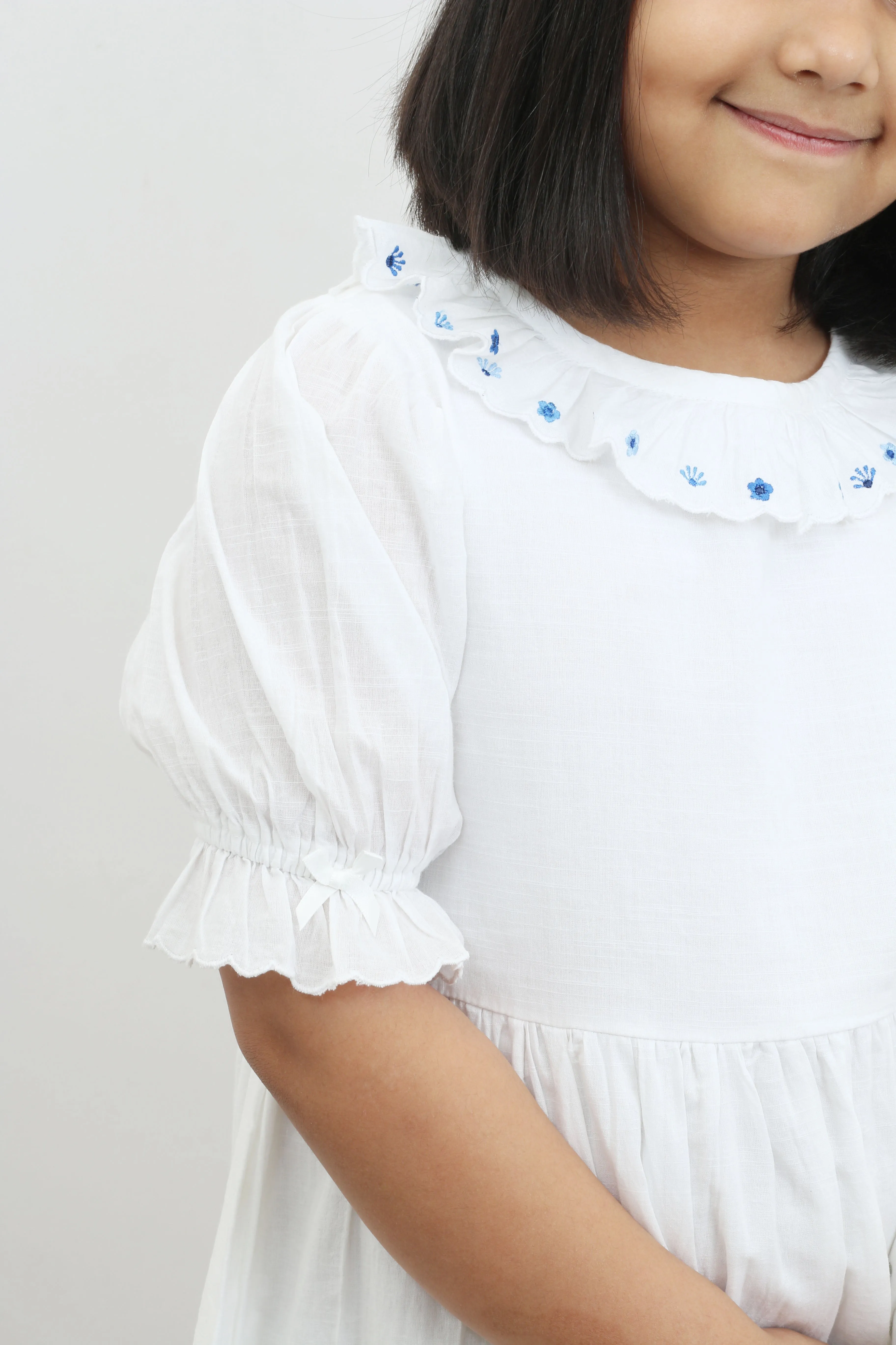 White Embroidery Dress