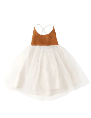 Willa Linen Tutu Dress - Nutmeg