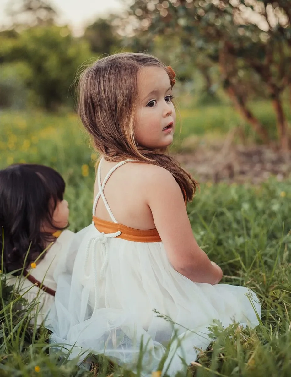 Willa Linen Tutu Dress - Nutmeg